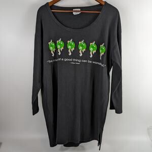 Official M&Ms World Womens One Size Long Sleeve Scoop Neck Shirt Mae West Green
